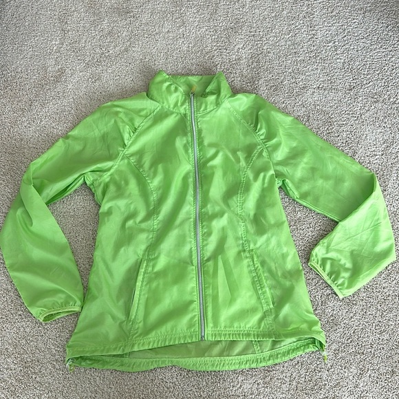 4/$20 ZELLA lime Green lightweight windbreaker women’s size large - Picture 1 of 9